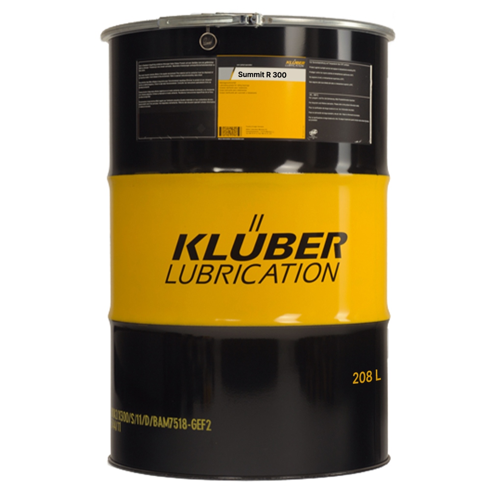 pics/Kluber/Copyright EIS/barrel/klueber-summit-r-300-synthetic-refrigeration-compressor-oil-208-l-drum-01.jpg